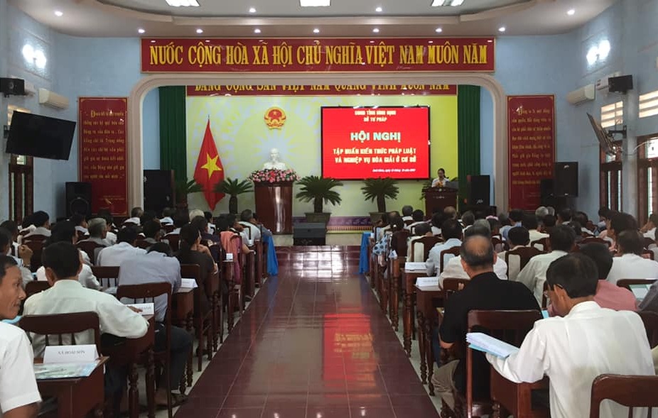 Hội nghị tập huấn kiến thức pháp luật và nghiệp vụ hòa giải ở cơ sở tại huyện Hoài Nhơn
