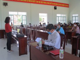 Chi cục Bảo vệ Môi trường tỉnh: Tập huấn hướng dẫn thực hiện tiêu chí 17 về môi trường trong xây dựng nông thôn mới tại xã Vĩnh An, huyện Tây Sơn
