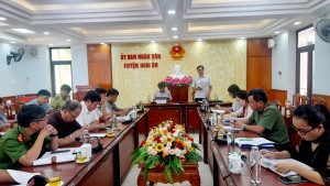 Kiểm tra công tác thi hành pháp luật về xử lý vi phạm hành chính tại Ủy ban nhân dân huyện Hoài Ân
