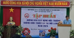 Hội nghị tập huấn hướng dẫn xây dựng môi trường không khói thuốc lá tại nơi làm việc