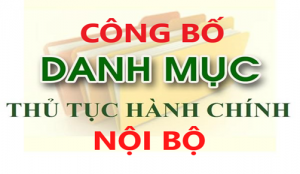 Công bố thủ tục hành chính nội bộ của các cơ quan hành chính nhà nước trong lĩnh vực Tư pháp thuộc phạm vi chức năng quản lý của Sở Tư pháp