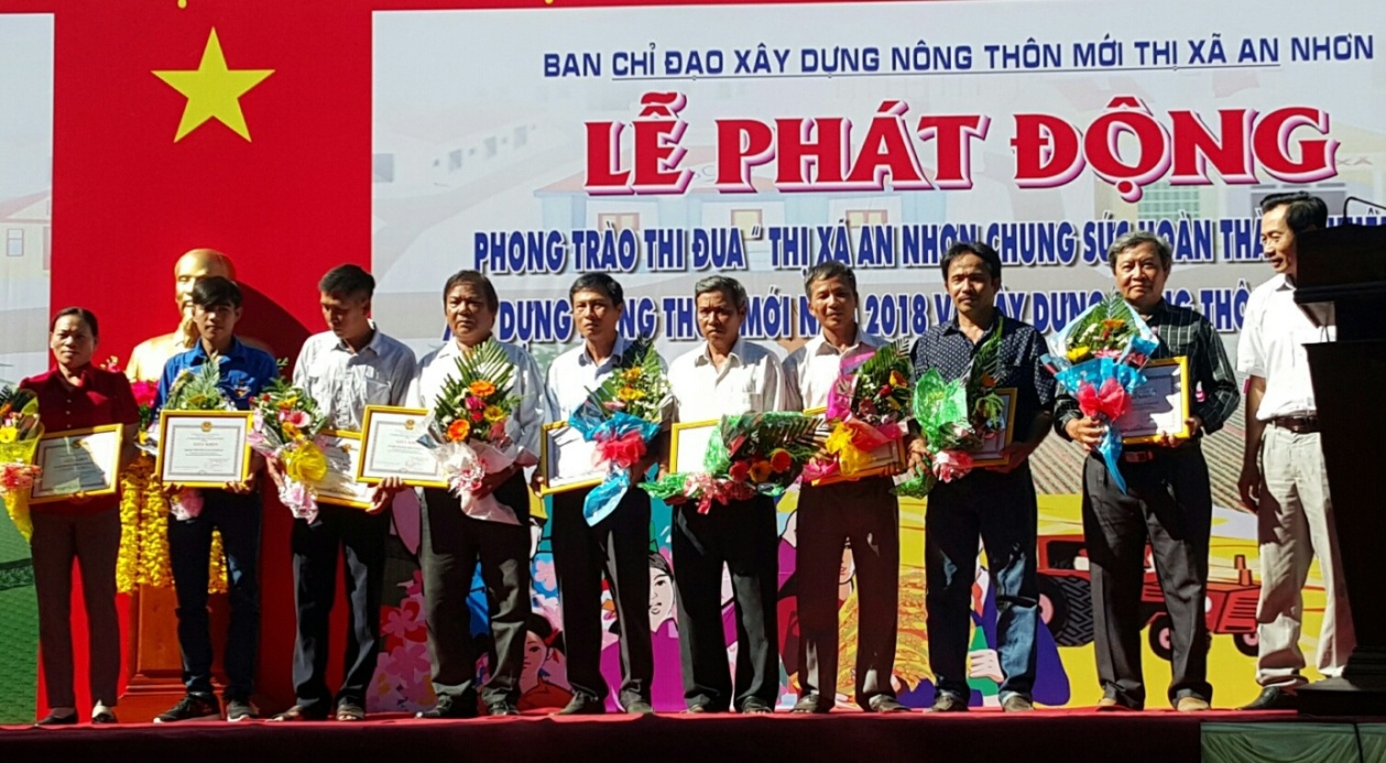Thị xã An Nhơn:  Phát động phong trào thi đua “Chung sức hoàn thành nhiệm vụ xây dựng nông thôn mới năm 2018 và xây dựng nông thôn mới kiểu mẫu”
