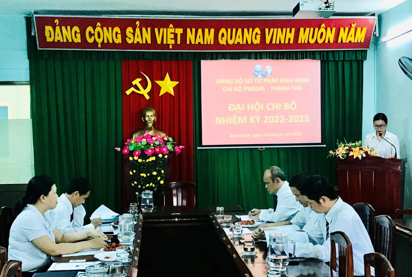 Đại hội Chi bộ Phổ biến, giáo dục pháp luật – Thanh tra nhiệm kỳ 2022 - 2025 thành công tốt đẹp