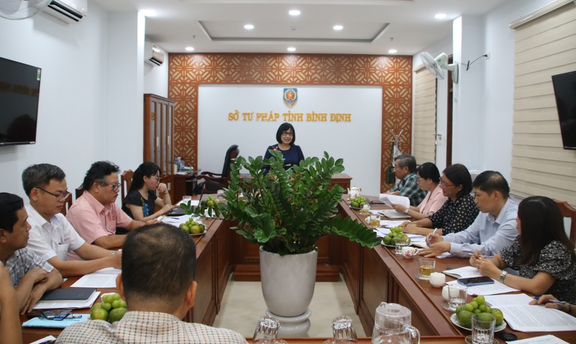 Thứ trưởng Bộ Tư pháp làm việc với Sở Tư pháp tỉnh Bình Định